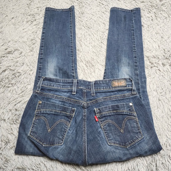 Levis 529 Jeans Womens Size 28x30 Curvy Skinny Leg Blue Denim Mid‎ Rise W28 L30 - Picture 4 of 15